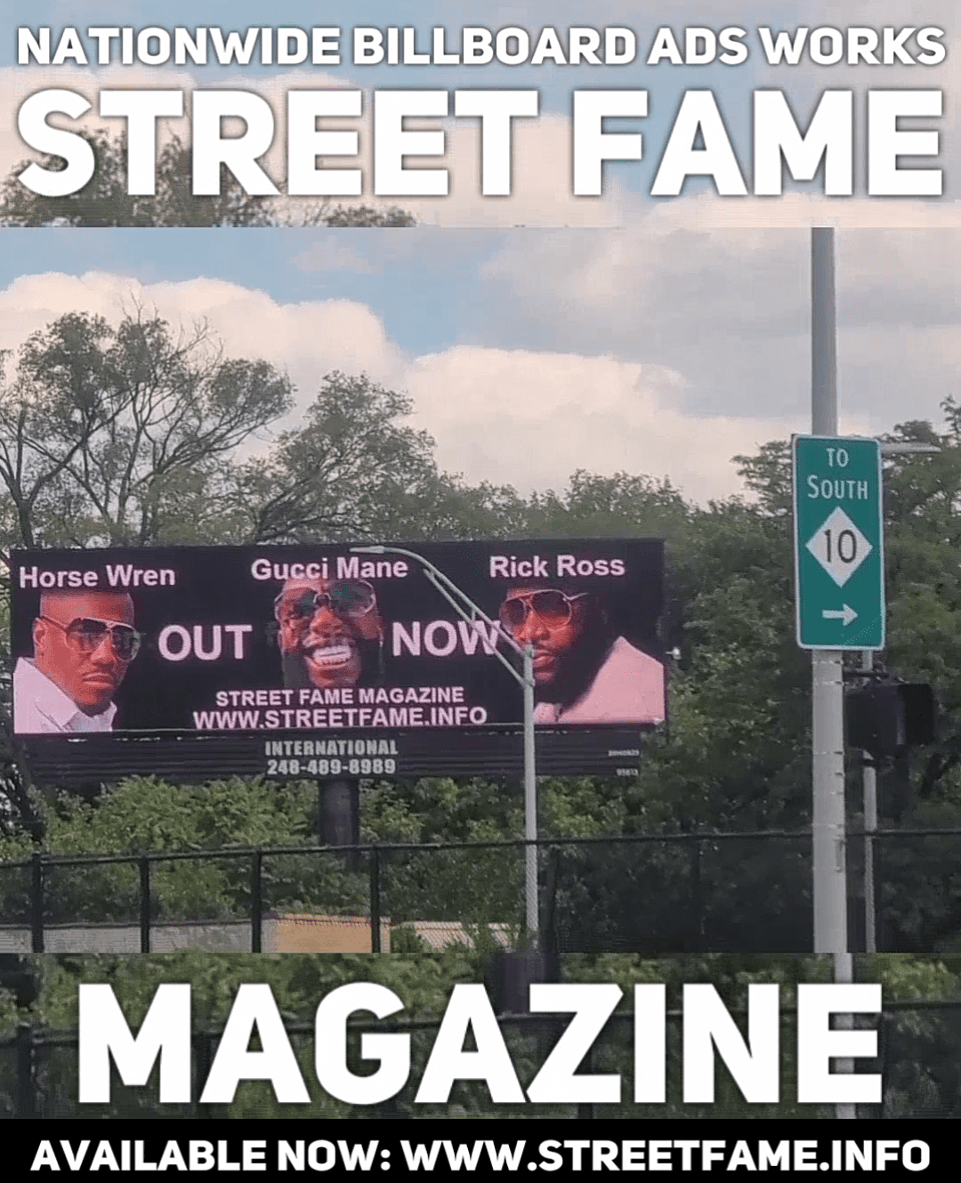street fame magazine billboard